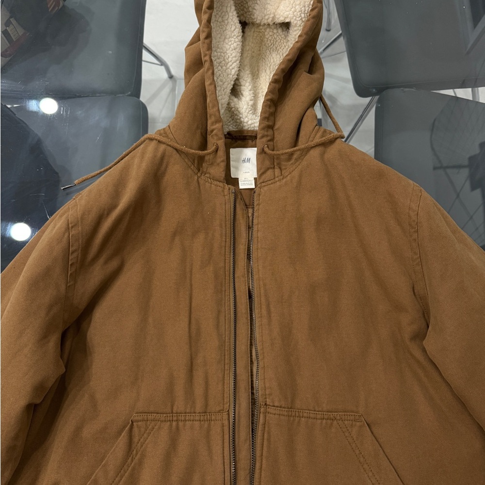 H&M Men's Tan Hooded Jacket